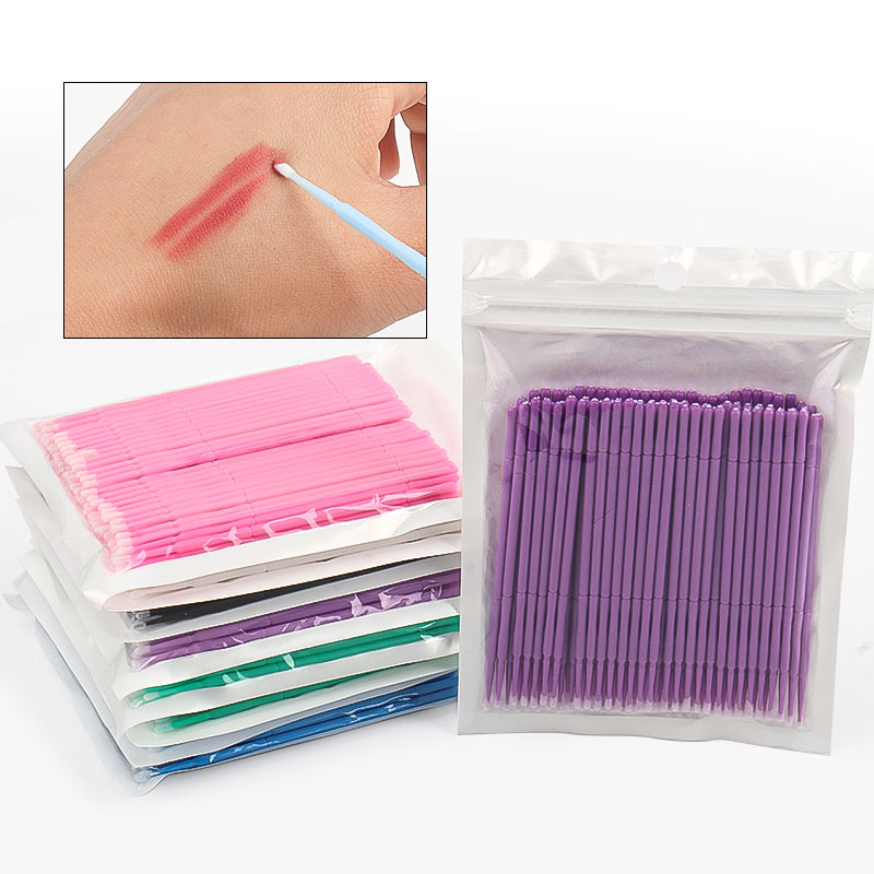Eyelash Extension Removal - 100PCS/Bag Bamboo Eyelash Extension Cleaning Swabs