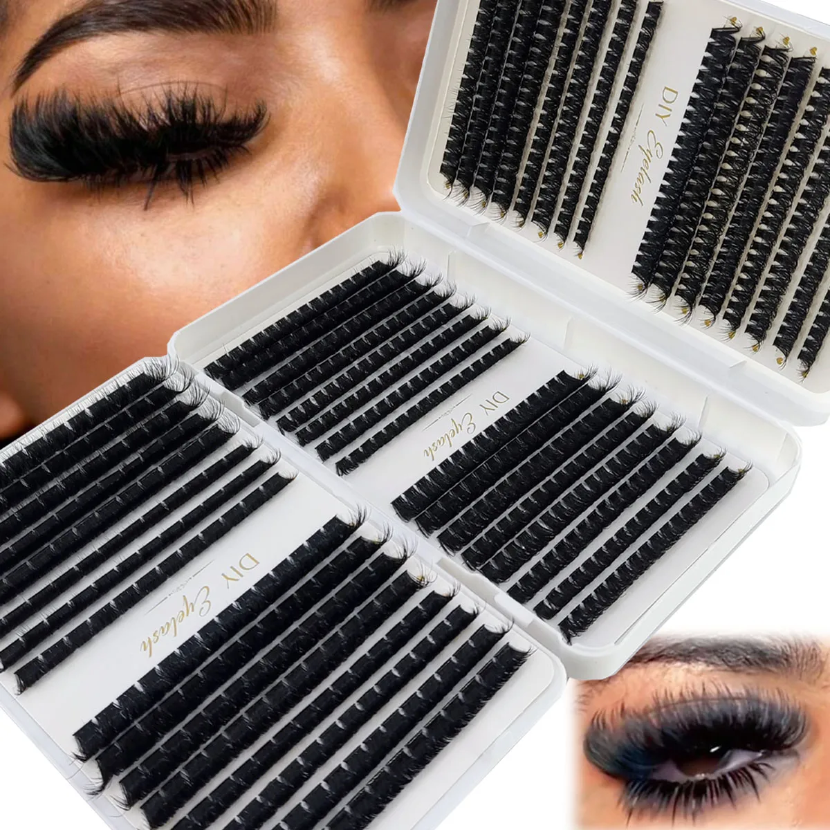 Eyelash Extension Single Lash - HBZGTLAD 200D-60D Bottom and Pointed Eyelash