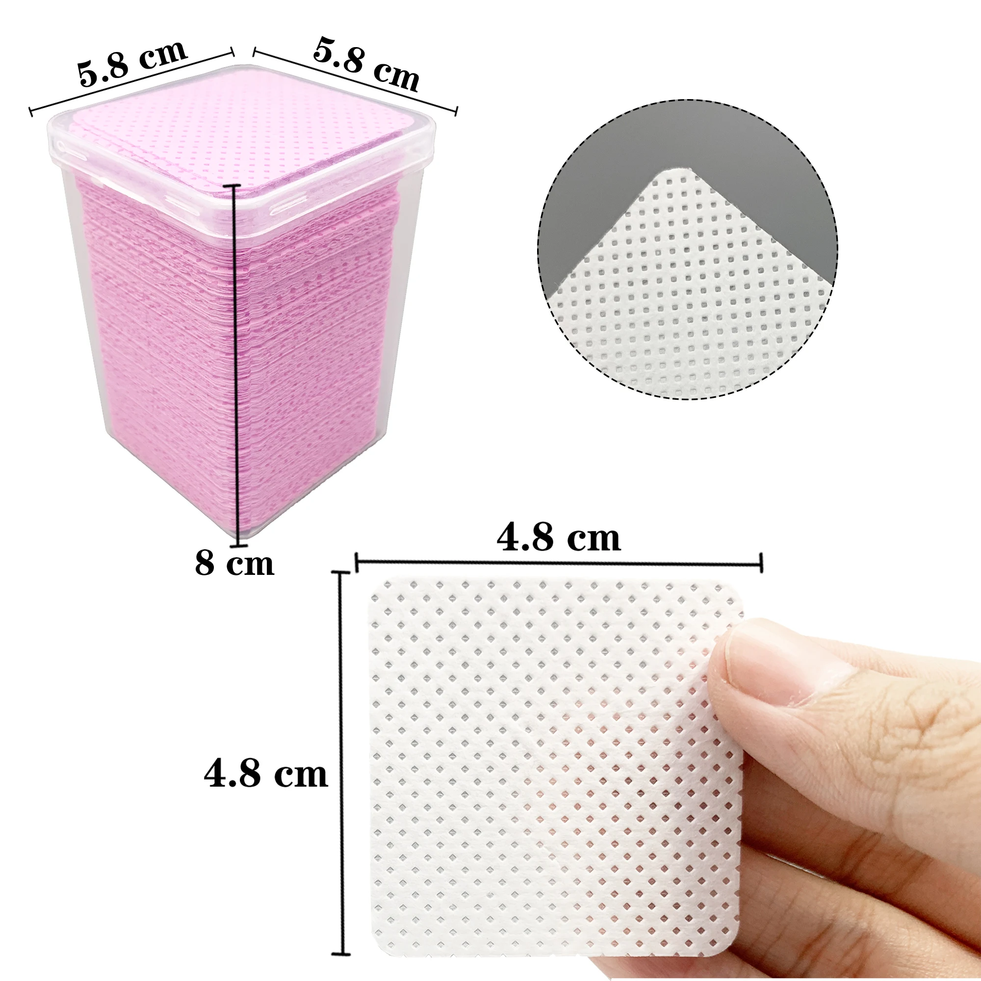 200Pcs/Box Lint Free Nail Wipe - Eyelash Extension Glue Remover ulasan dan harga