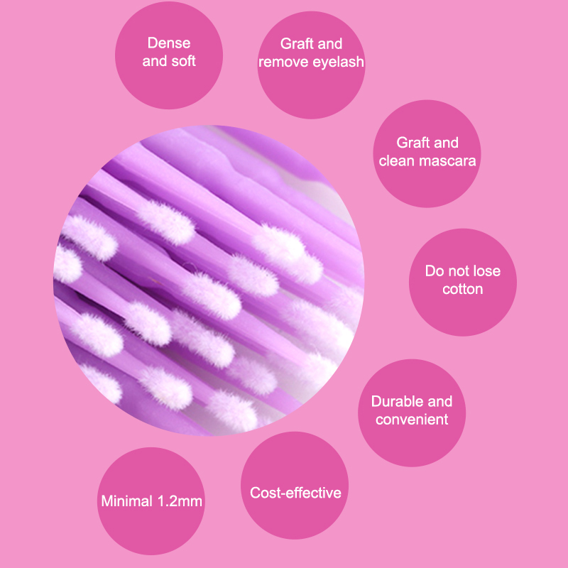 50/100PCS Disposable Micro Bru - Eyelash Extension Removal ulasan dan harga