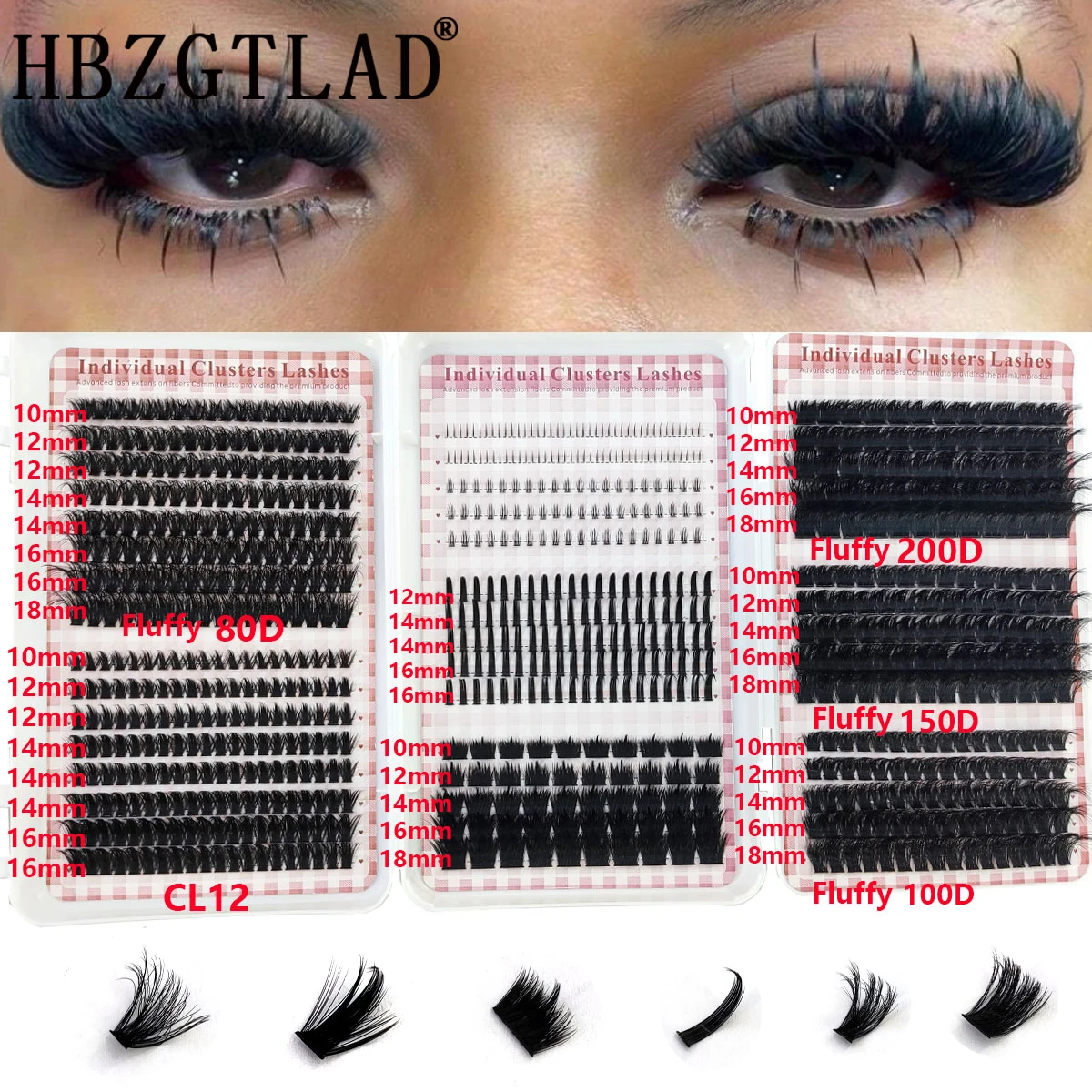 HBZGTLAD 200D-60D Bottom and P - Eyelash Extension Single Lash ulasan dan harga