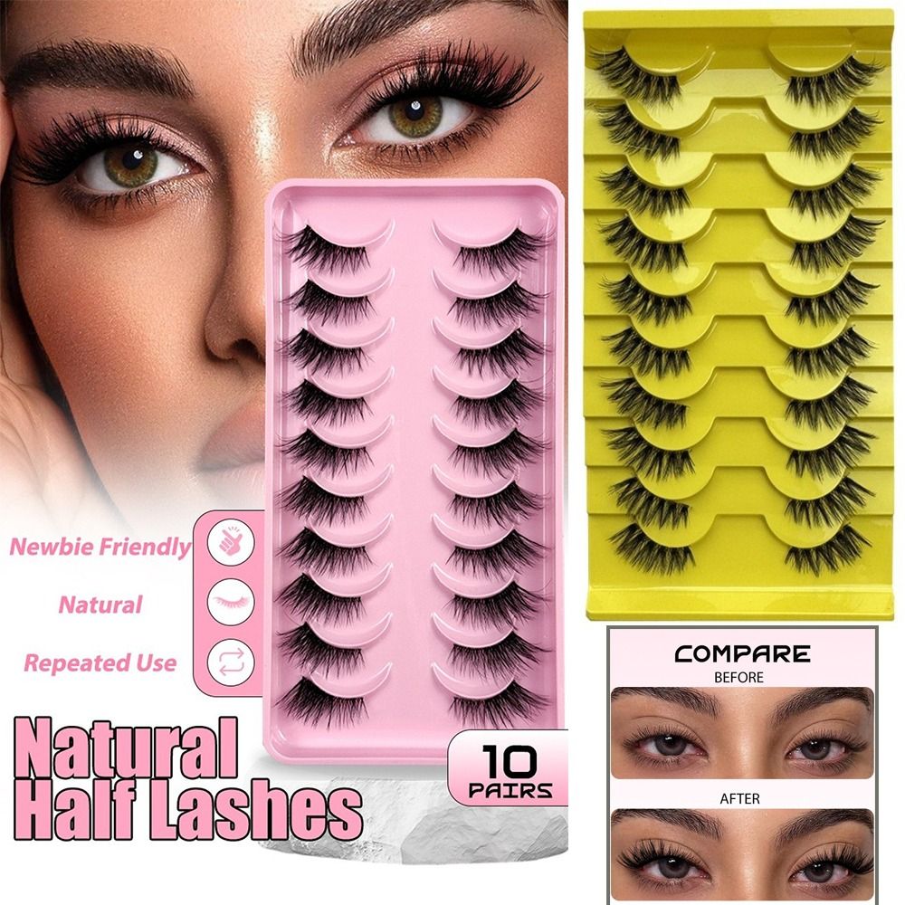10Pairs Reusable 3D Dramatic F - Eyelash Extension Volume Cat Eye ulasan dan harga