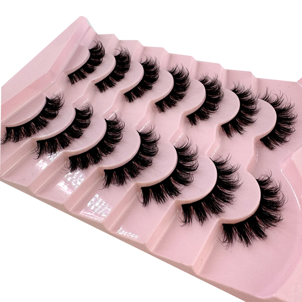 AMSDCN 7 Pairs Fluffy Cat Eye  - Eyelash Extension Volume Cat Eye ulasan dan harga
