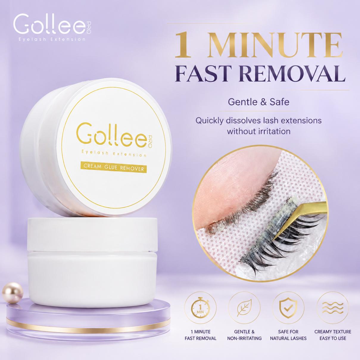 Gollee Peach Smell 15g Eyelash - Lash Removal Cream ulasan dan harga