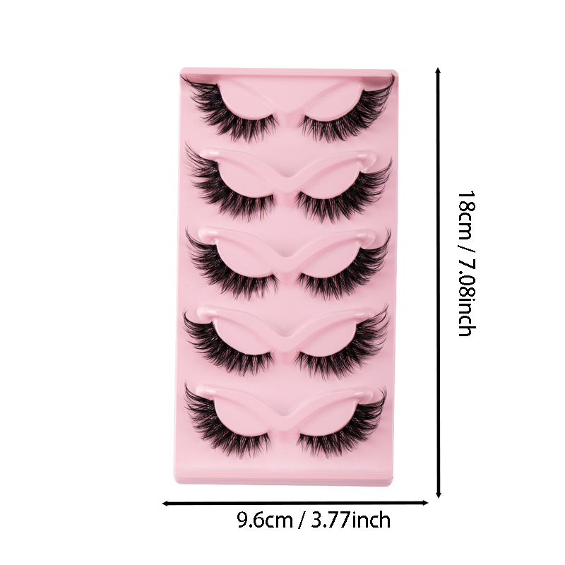 5 Pairs Cat Eye Lashes Faux Mi - Eyelash Extension Cat Eye ulasan dan harga
