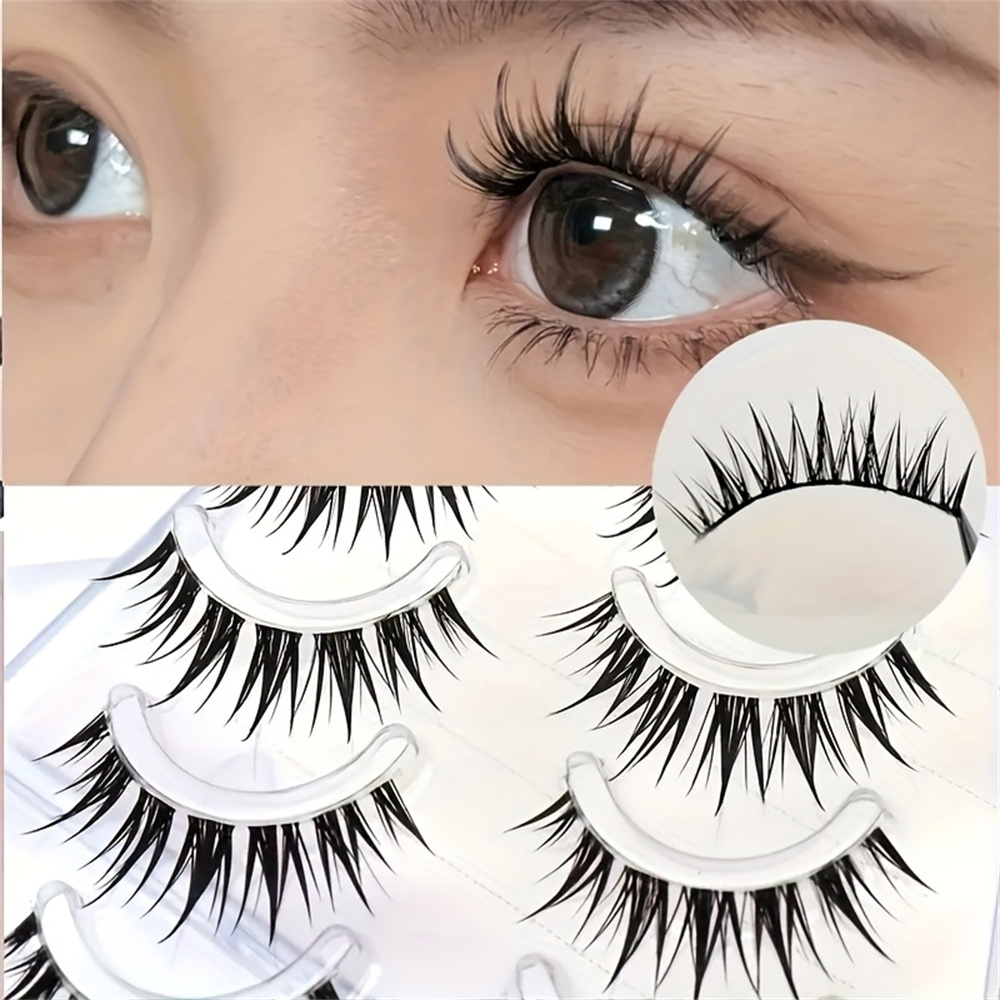 5 Pairs of Wet Comic Eyelashes - Eyelash Extension Cat Eye ulasan dan harga