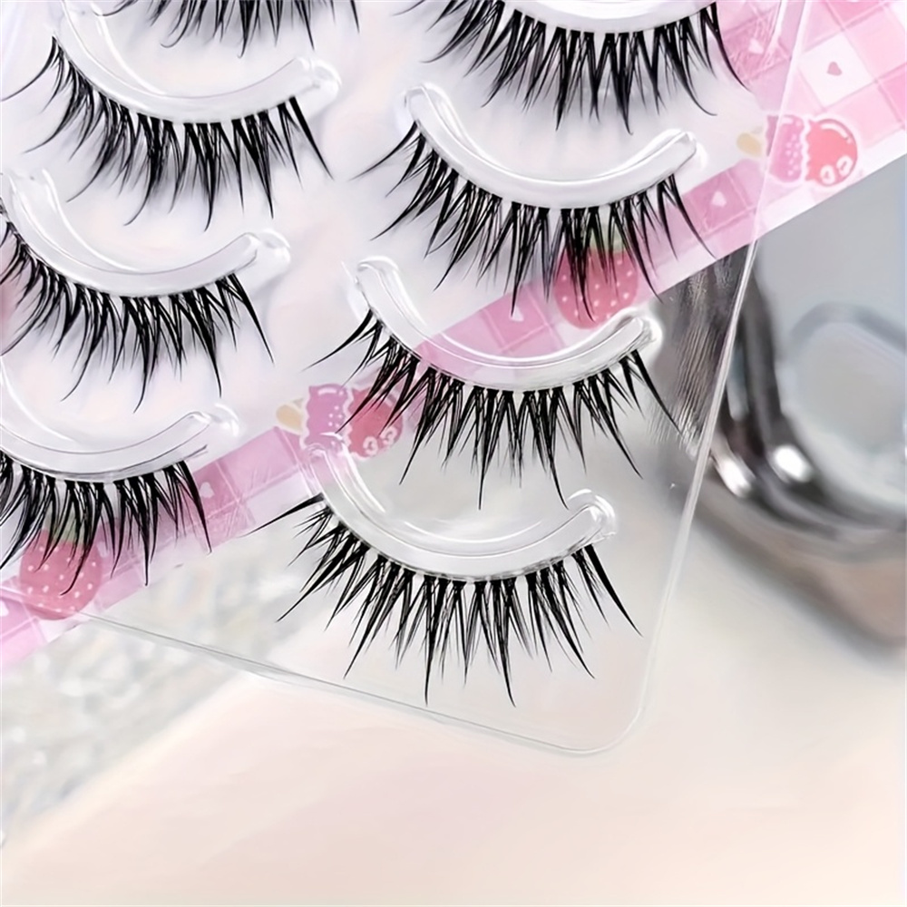 5 Pairs of Wet Comic Eyelashes - Eyelash Extension Cat Eye ulasan dan harga