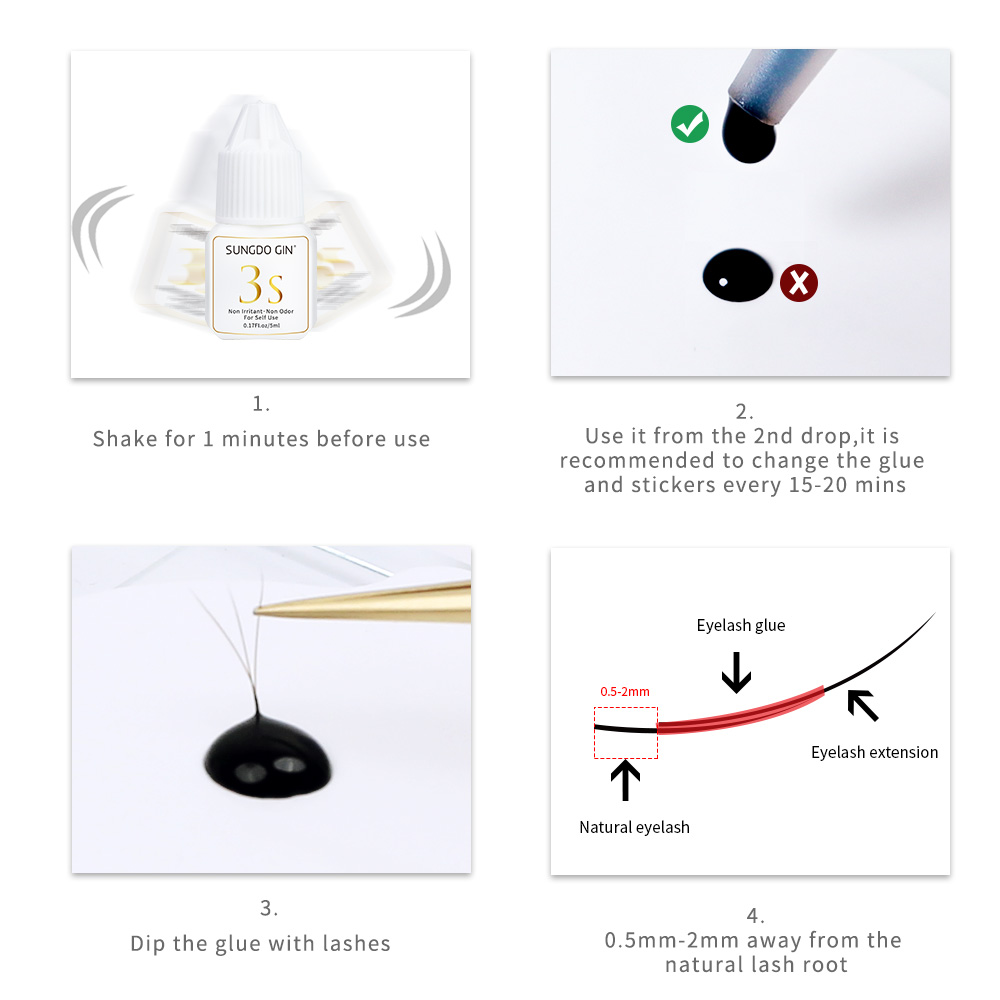 Eyelash Extension Glue 3S Fast - Eyelash Extension Eye Irritation ulasan dan harga