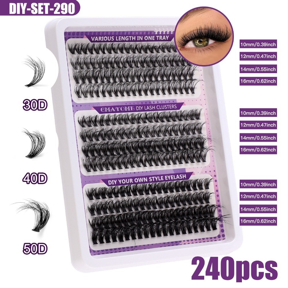 Natural Look False Eyelashes W - Eyelash Extension Kits ulasan dan harga