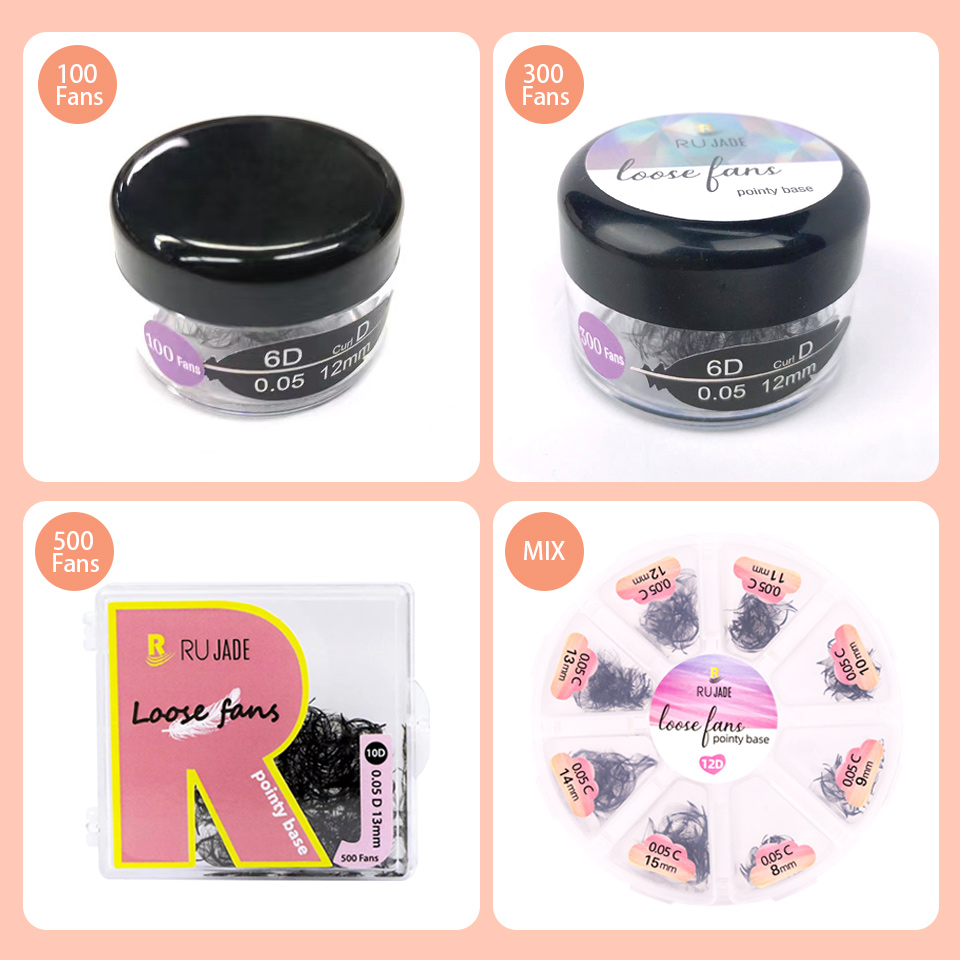 RUJADE Thin Pointy Base Premad - Eyelash Extension Russian Volume ulasan dan harga