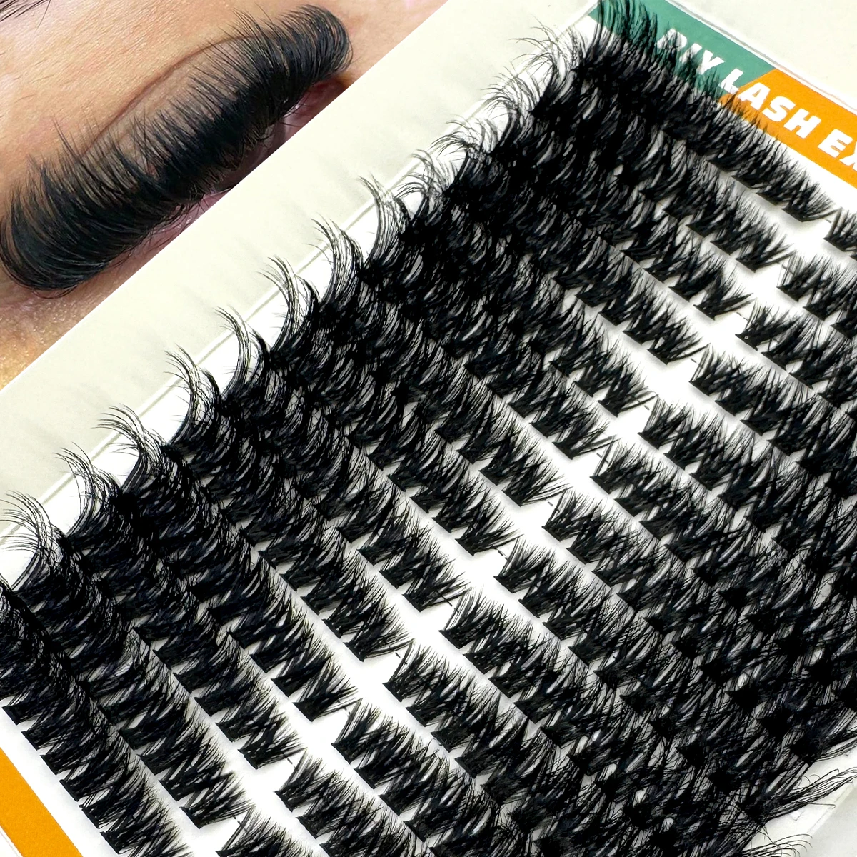 AMSDCN  80D Fluffy Lash Cluste - Eyelash Extension Volume Cat Eye ulasan dan harga