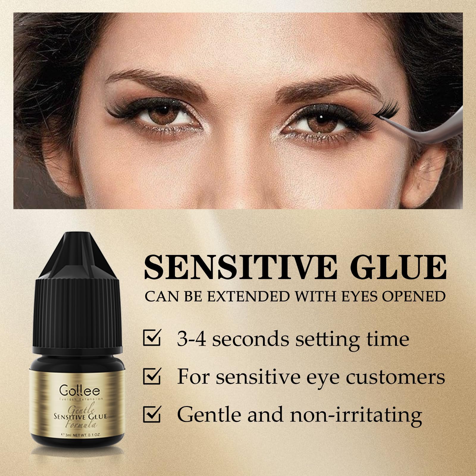 Gollee Eyelash Adhesive Cluste - Eyelash Extension Eye Irritation ulasan dan harga