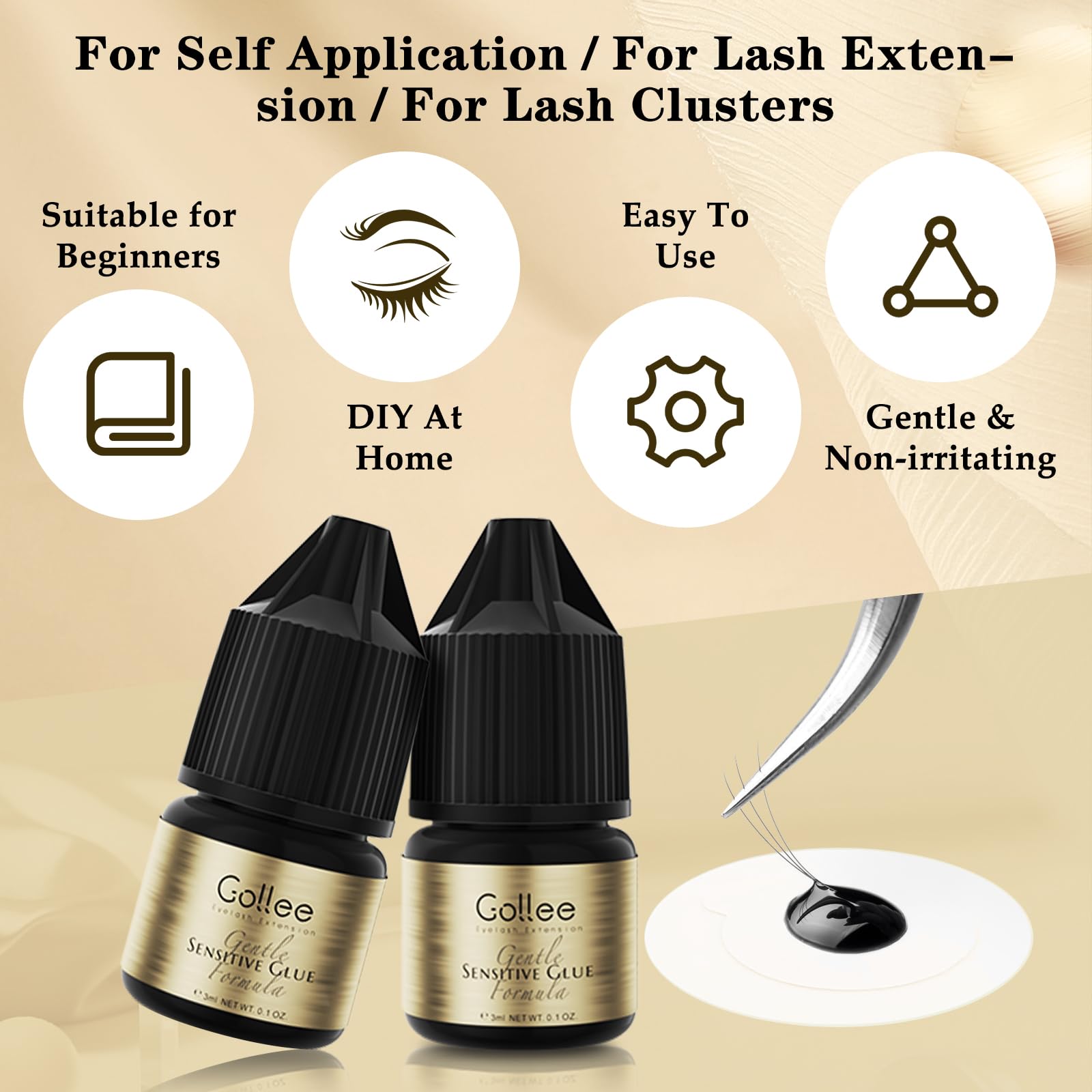Gollee Eyelash Adhesive Cluste - Eyelash Extension Eye Irritation ulasan dan harga