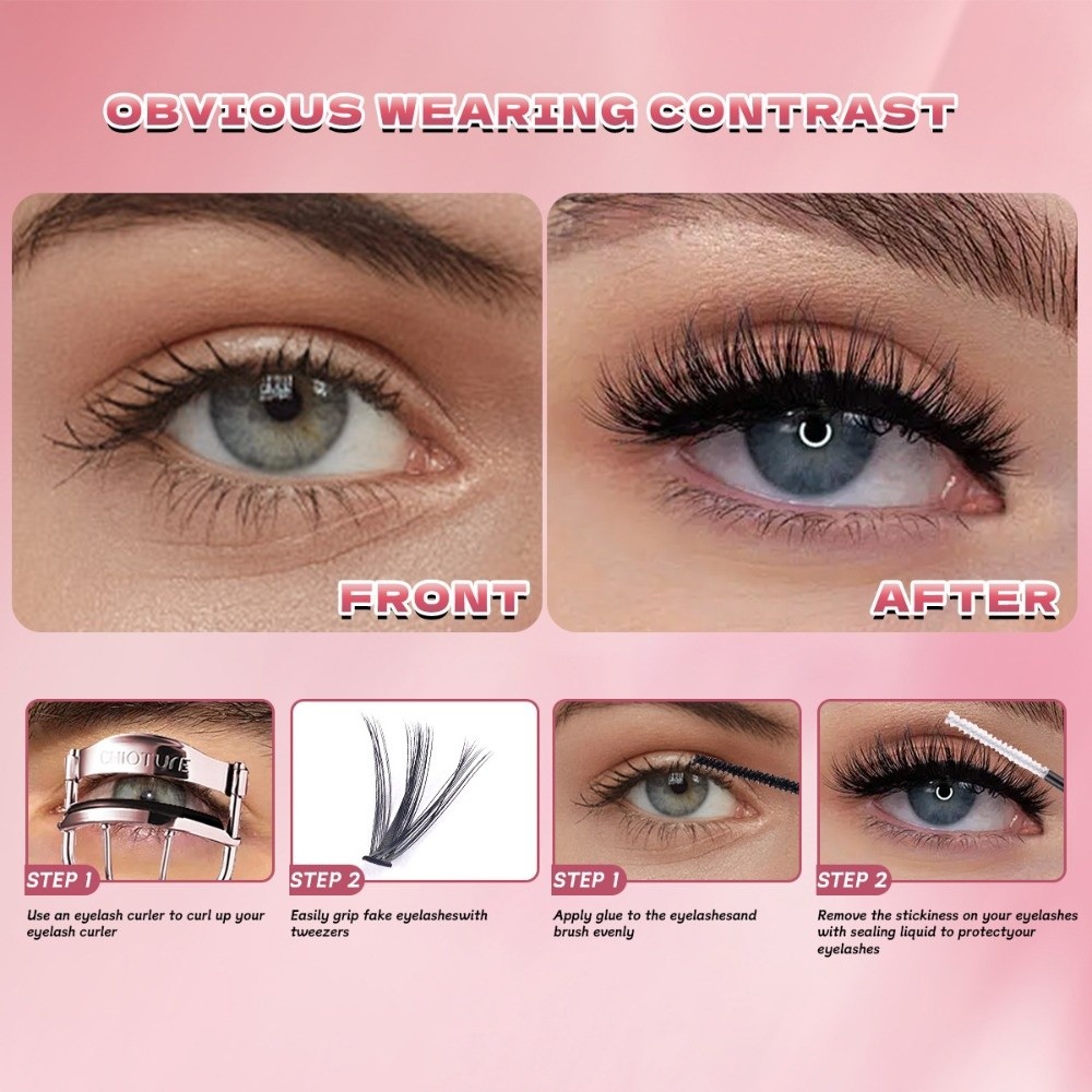 8-16mm Length False Eyelashes  - Eyelash Extension Kits ulasan dan harga