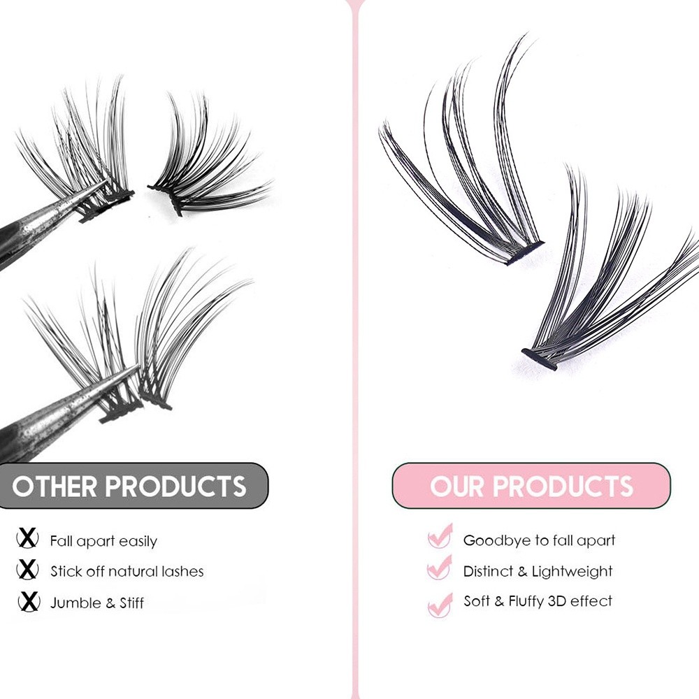 8-16mm Length False Eyelashes  - Eyelash Extension Kits ulasan dan harga