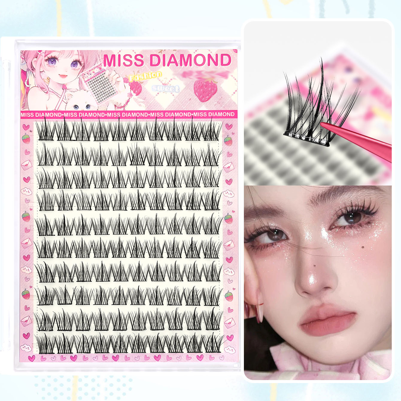10 Rows of Large Capacity Glue - Eyelash Extension Single Lash ulasan dan harga