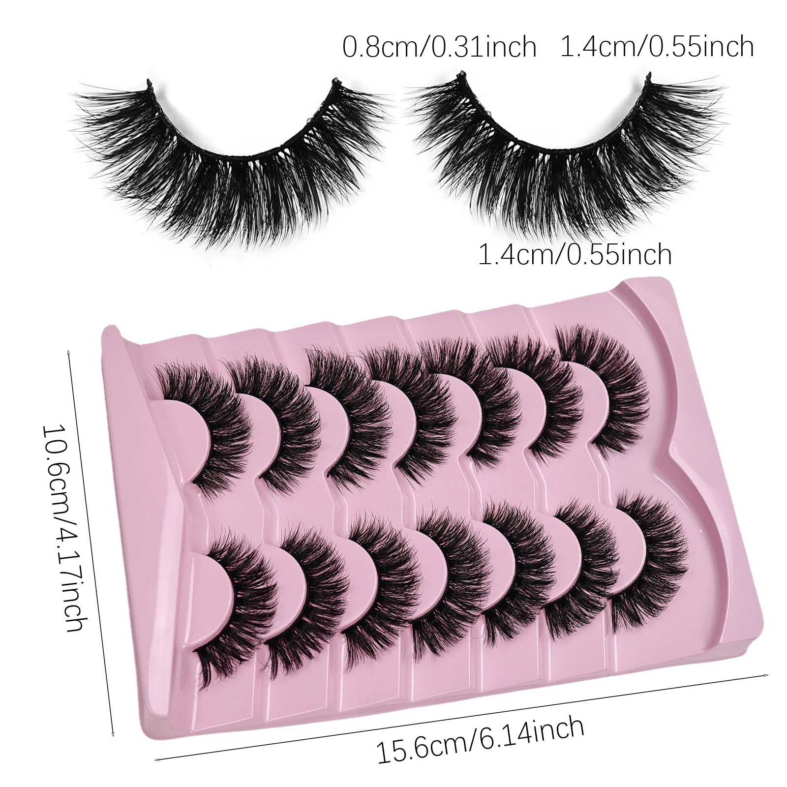 7 Pairs Cat Eye Lashes Volume  - Eyelash Extension Volume Cat Eye ulasan dan harga
