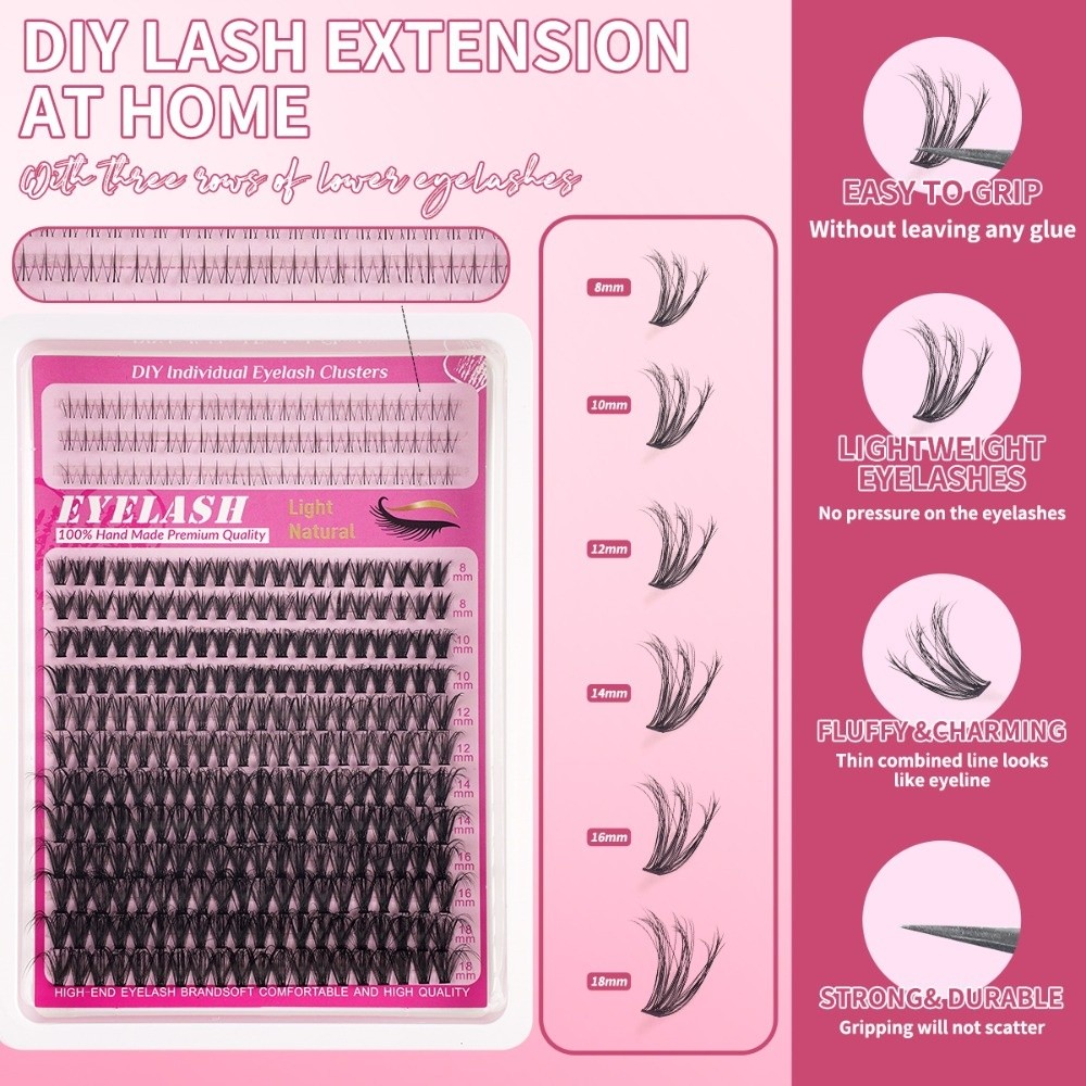 8-18mm Length False Eyelashes  - Eyelash Extension Kits ulasan dan harga