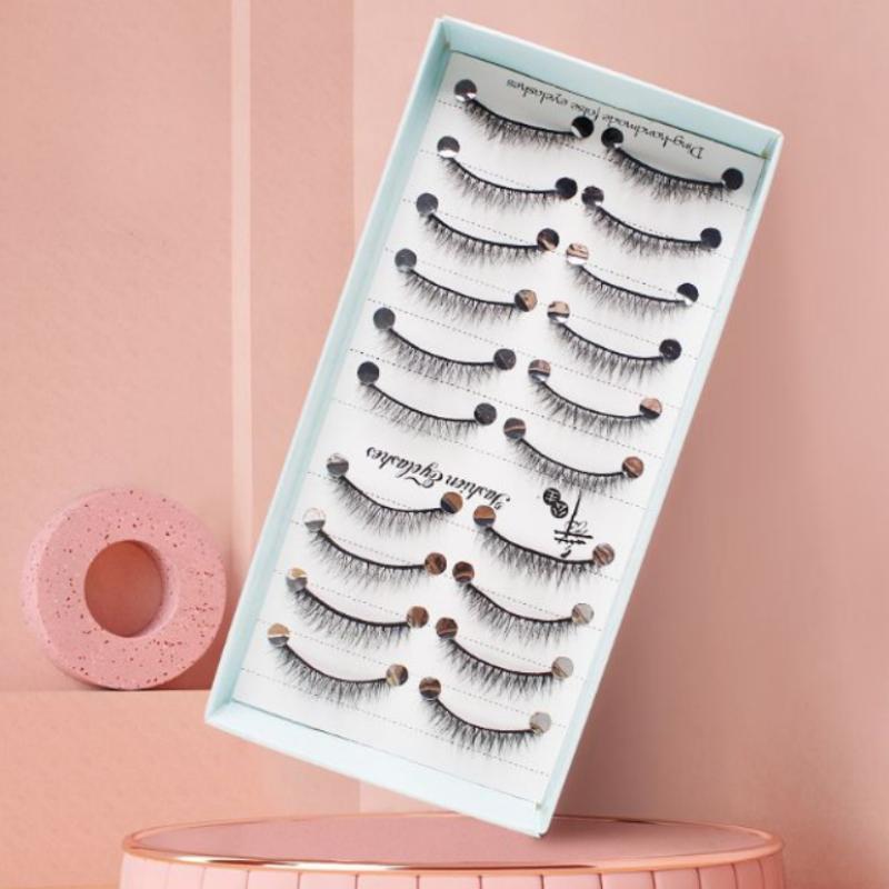 10 Pairs Natural Long Wispy Ca - Eyelash Extension Cat Eye ulasan dan harga