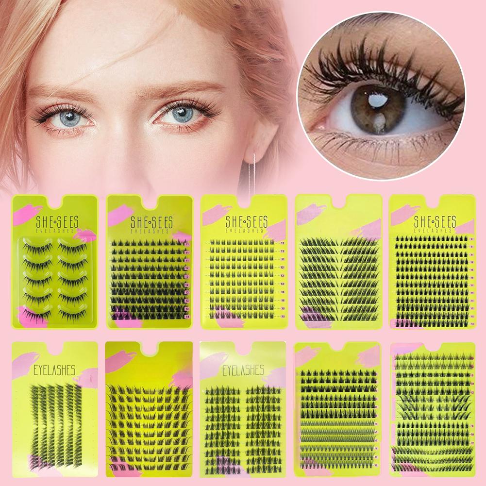 Natural Cluster False Eyelashe - Eyelash Extension Volume Cat Eye ulasan dan harga