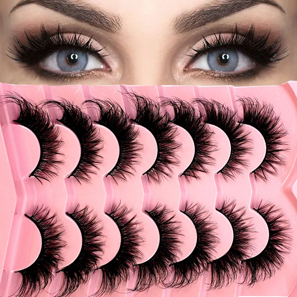 7pairs Thick Cat Eye Lashes Fl - Eyelash Extension Volume Cat Eye ulasan dan harga