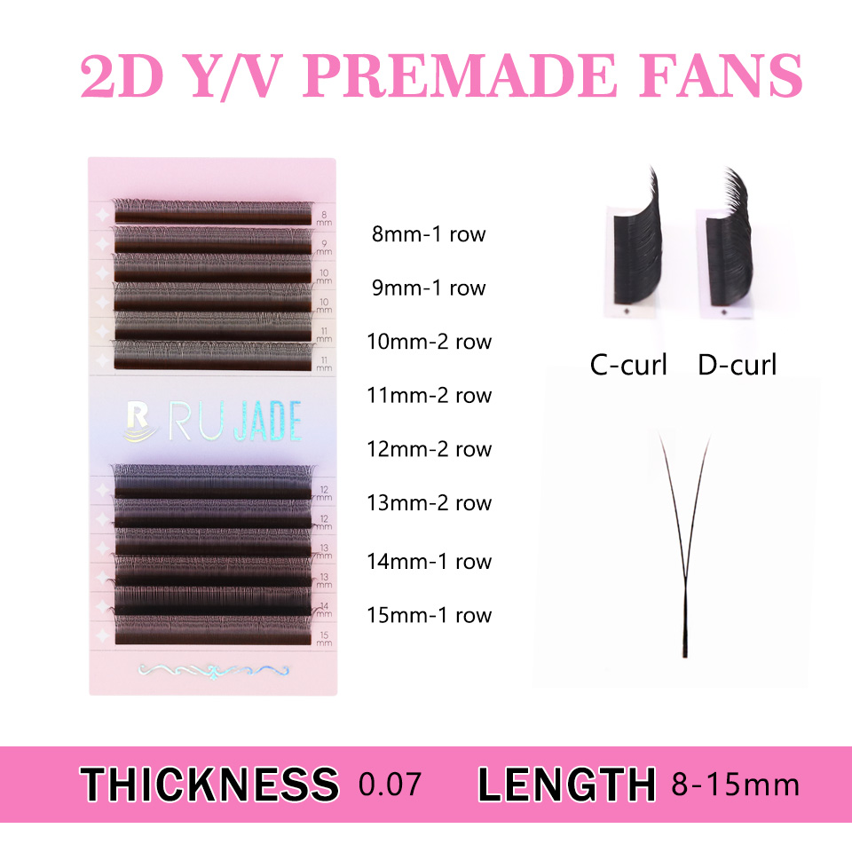 RUJADE 2D Y Shape Lashes Mesh  - Eyelash Extension Single Lash ulasan dan harga