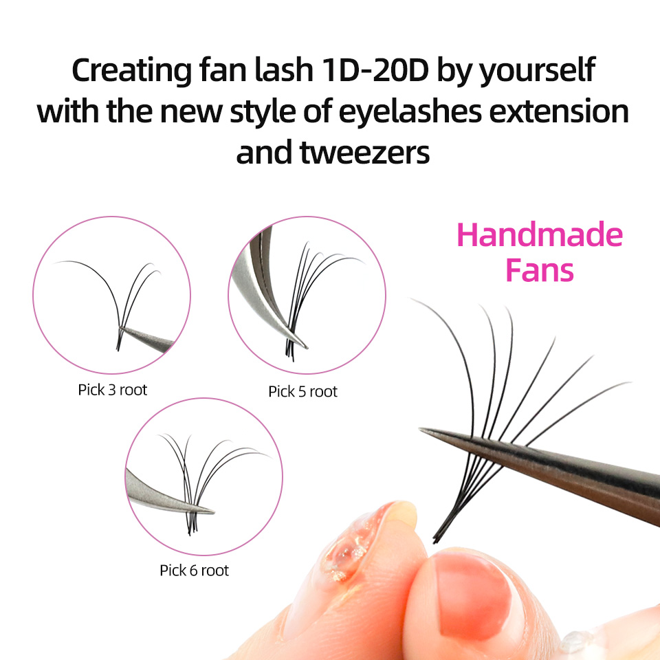 RUJADE 5 Cases/Lot False Eyela - Eyelash Extension Russian Volume ulasan dan harga